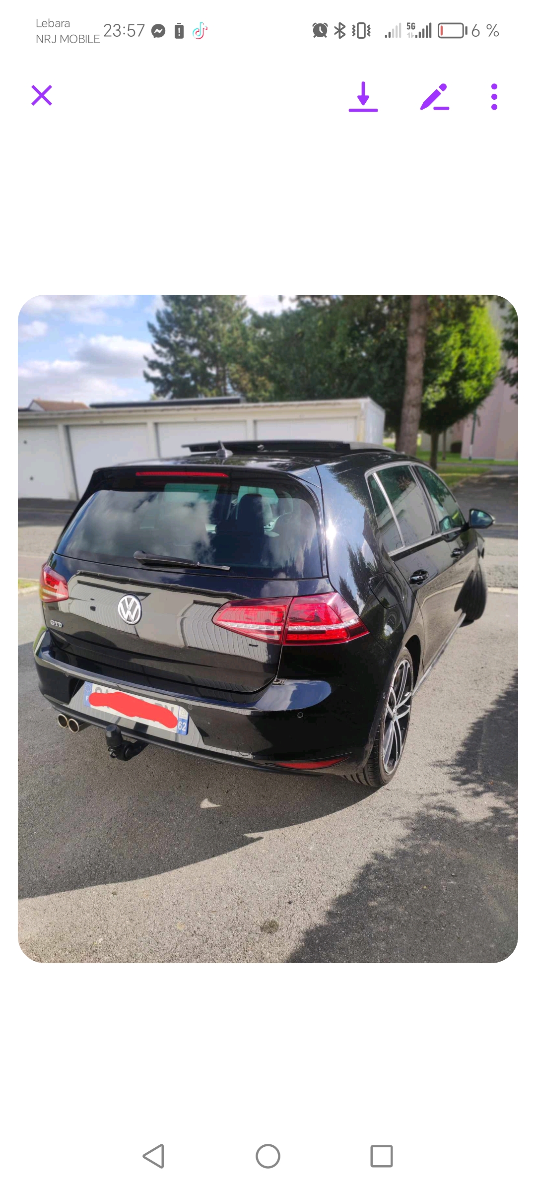 Volkswagen Golf VII (2) 2.0 TDI 184 BLUEMOTION TECHNOLOGY GTD DSG7 5P