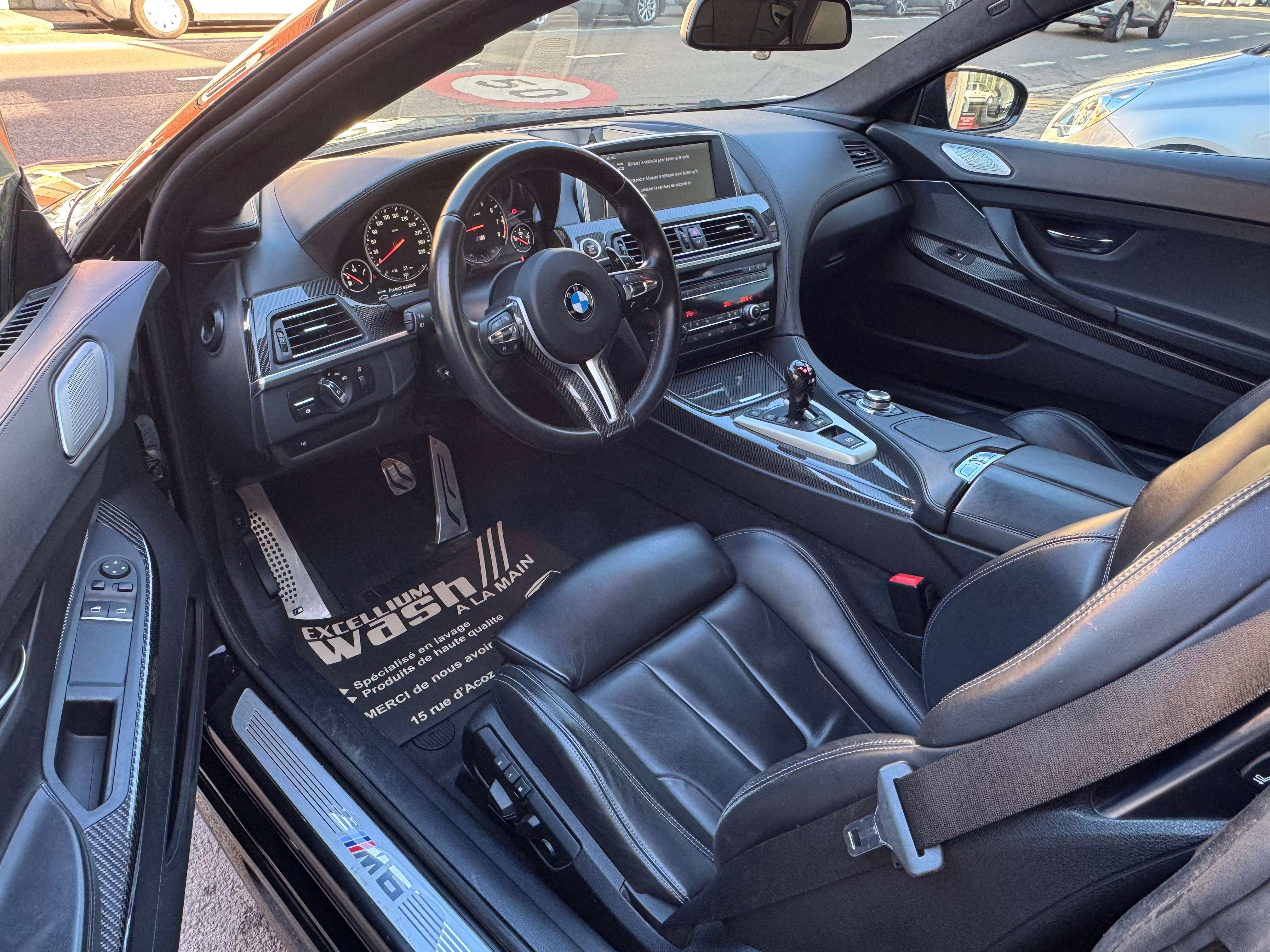 BMW M6 4.4 V8 DKG Gps Cuir Full Carbone Carnet 100%Belge