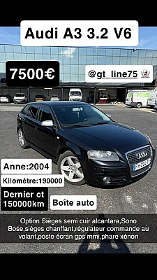 Audi A3 II SPORTBACK 3.2 QUATTRO AMBITION LUXE S TRONIC