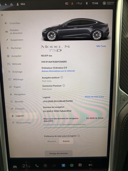 Tesla Model S 75D dualmotor, autopilot amélioré full option, toit Pano,