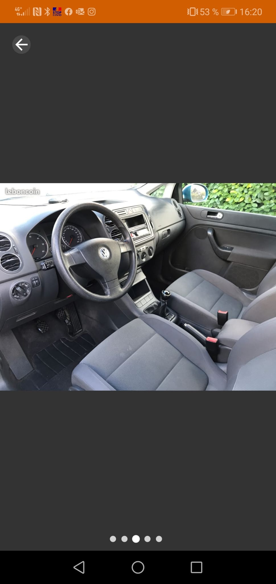 Volkswagen Golf Plus (2) 2.0 TDI 140 ch confort 5p
