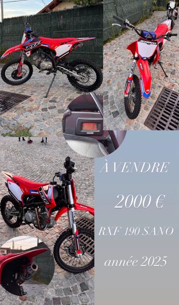 LOT DE 2 MOTOCROSS YCF 150, RXF 190