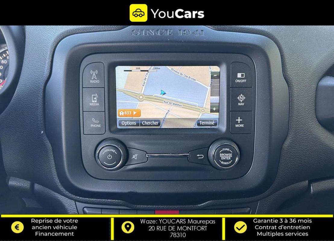 Jeep Renegade MULTIJET 1.6 CRD 120 cv ECRAN GPS - BLUETOOTH MUSIC