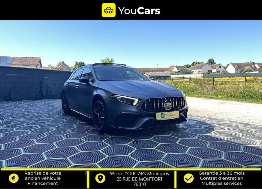 Mercedes-Benz Classe A 45 S AMG 2.0 Ti 4MATIC+ 8G-DCT 421cv PAS DE MALUS - PACK AERO SIEGES SPORT