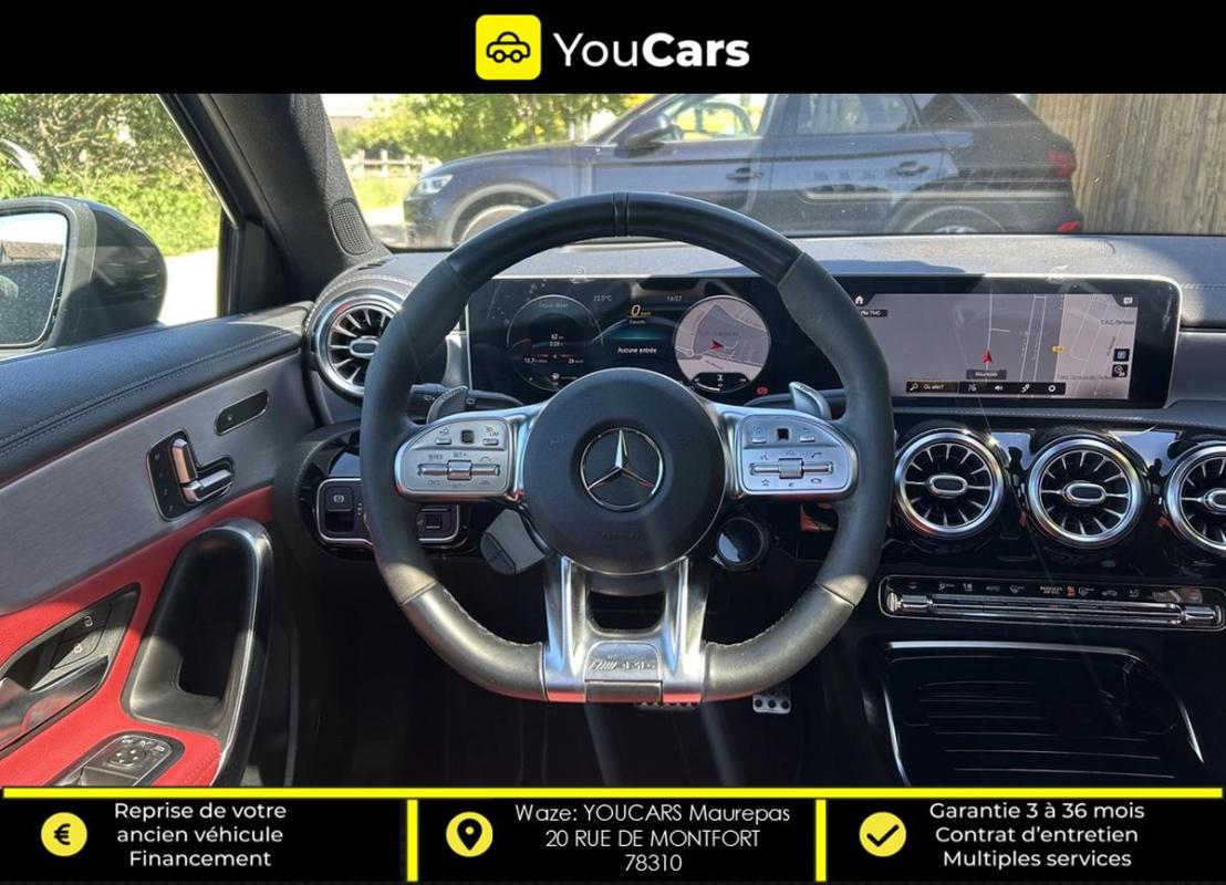 Mercedes-Benz Classe A 45 S AMG 2.0 Ti 4MATIC+ 8G-DCT 421cv PAS DE MALUS - PACK AERO SIEGES SPORT