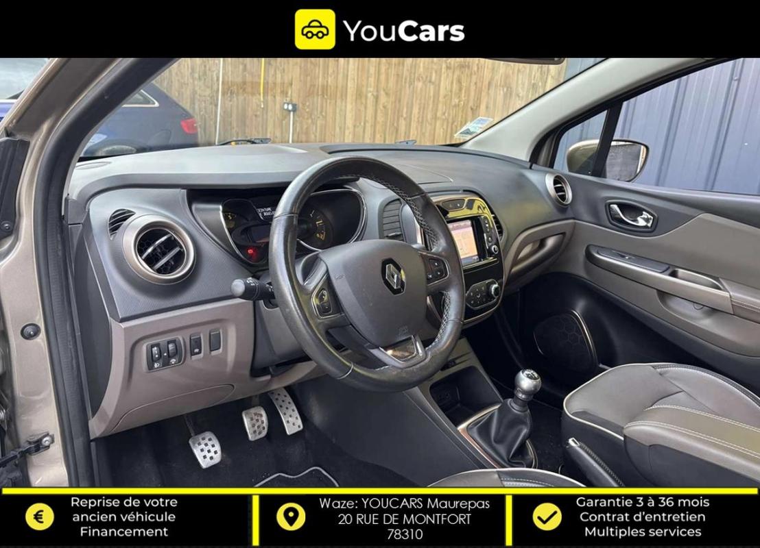 Renault Captur 1.5 dCi HYPNOTIC 90 cv ENTRETIEN A JOUR INTERIEUR CUIR SIEGES CHAUFFANTS 1 MAIN