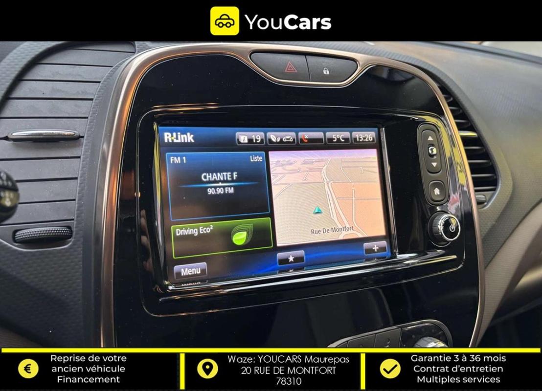 Renault Captur 1.5 dCi HYPNOTIC 90 cv ENTRETIEN A JOUR INTERIEUR CUIR SIEGES CHAUFFANTS 1 MAIN