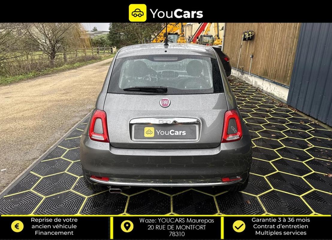 Fiat 500 LOUNGE III 1.2 Phase 3 S&S 69 CV ECRAN - TOIT PANO DISTRIB & REVISION OK RADAR DE RECUL