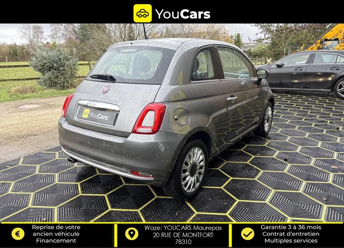 Fiat 500 LOUNGE III 1.2 Phase 3 S&S 69 CV ECRAN - TOIT PANO DISTRIB & REVISION OK RADAR DE RECUL