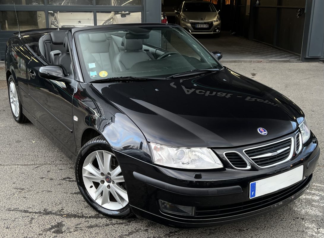 Saab 9-3 II CABRIOLET 1.9 TID 150 Cv 1ERE MAIN 82 500 Kms REELS ORIGINE FRANCE GPS CUIR Garantie1an