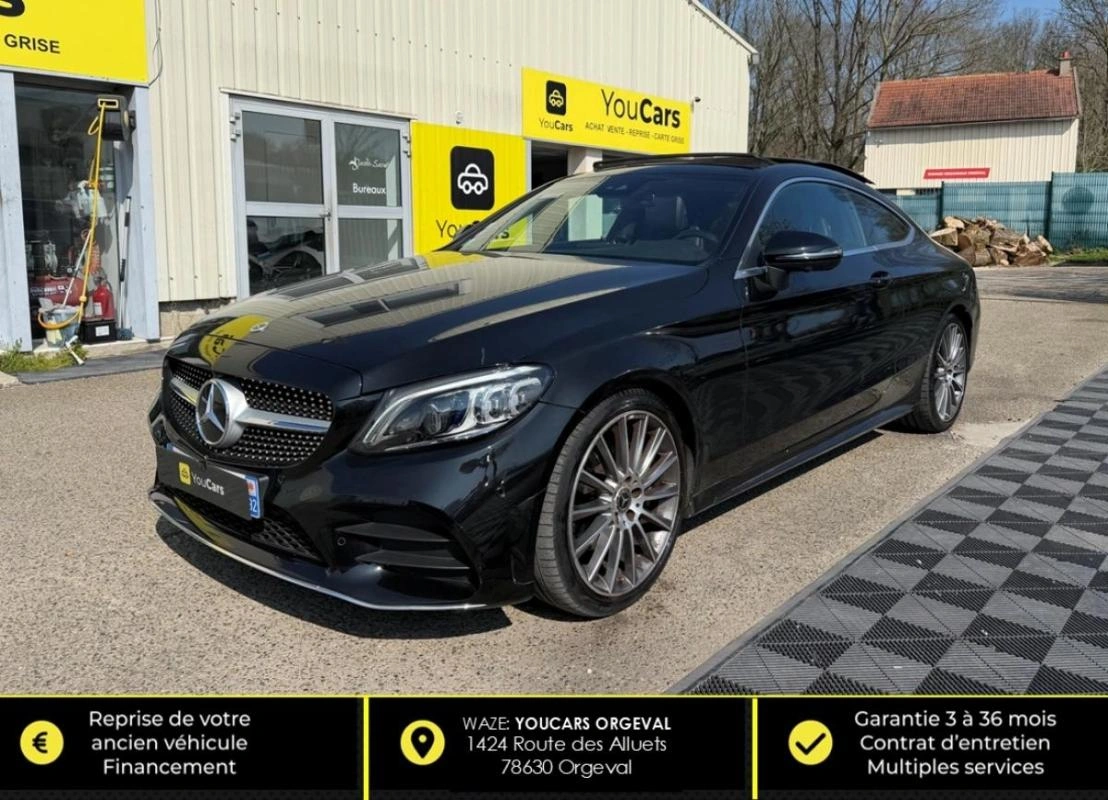 Mercedes-Benz Classe C COUPE 1.5 200 185 EQ-BOOST HYBRID AMG LINE BVA TOIT OUVRANT-SIEGES ELECTRIQUES