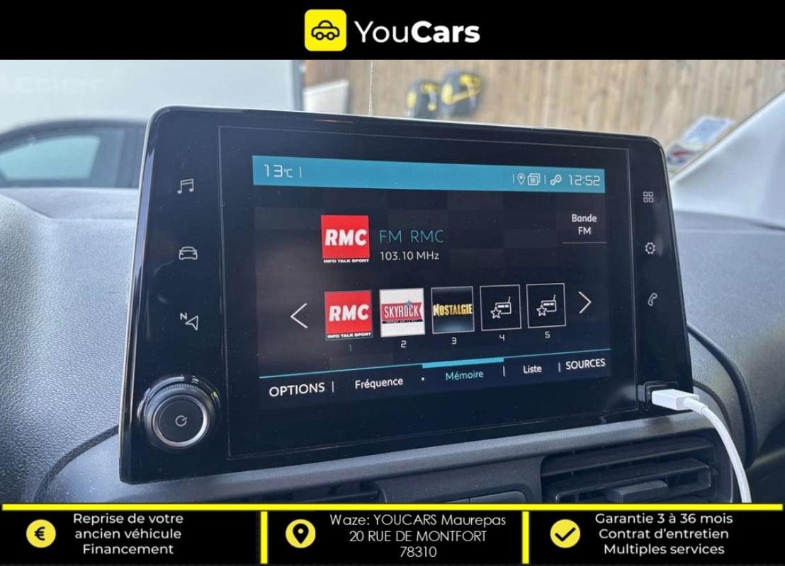 Citroen Berlingo XL 1.6 BlueHDi 100 cv ENTRETIEN A JOUR CAMERA DE RECUL APPLE CARPLAY PREMIERE MAIN