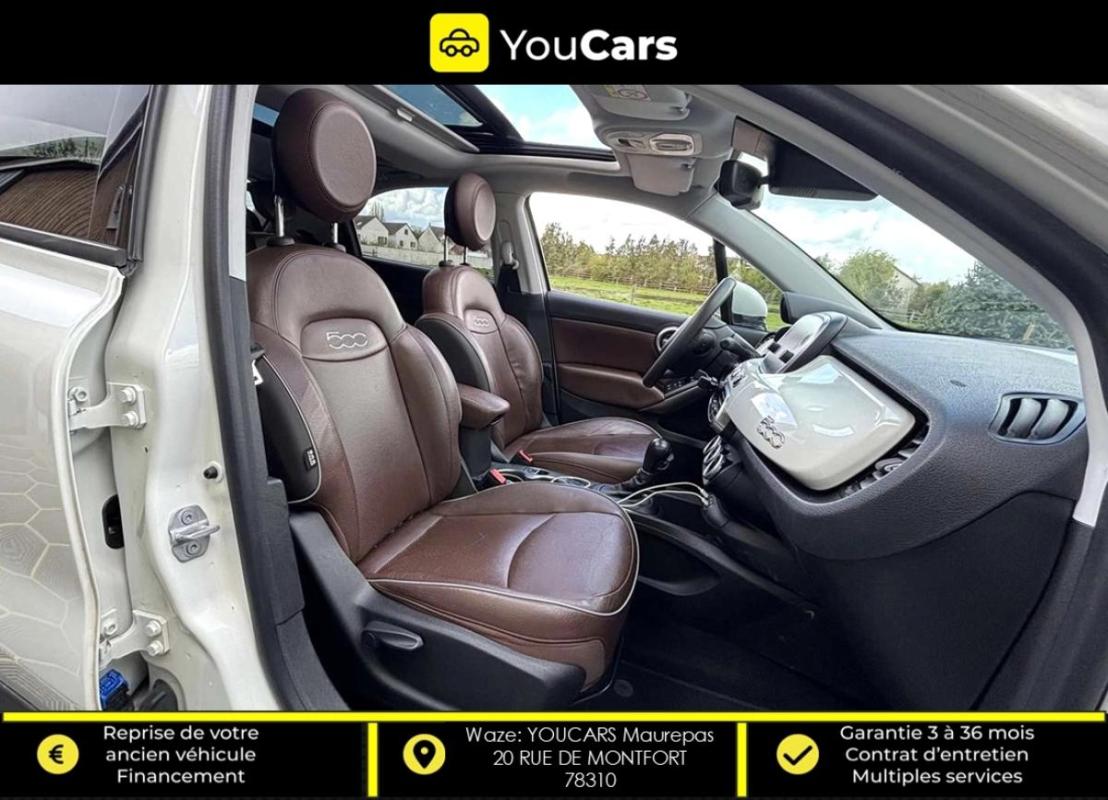 Fiat 500 X 1.6 MultiJet 16V 4x2 DCT 120 cv Boîte auto TOIT OUVRANT INTERIEUR CUIR CAMERA DE RECUL