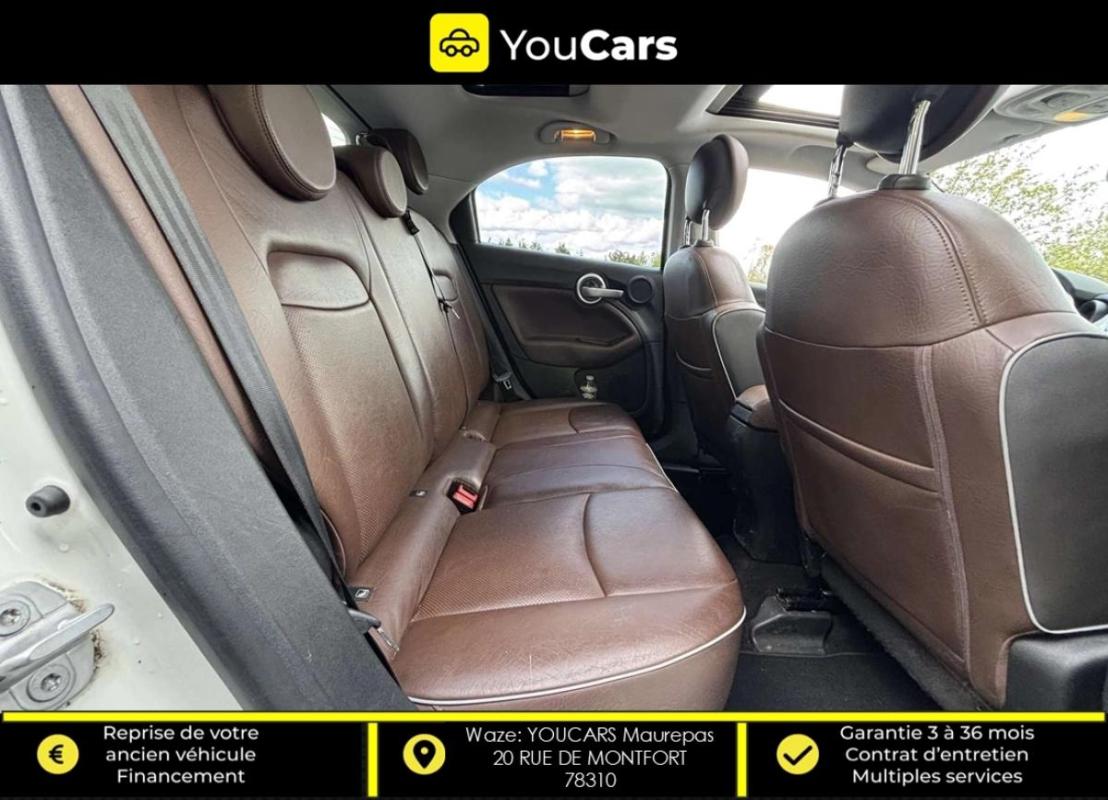 Fiat 500 X 1.6 MultiJet 16V 4x2 DCT 120 cv Boîte auto TOIT OUVRANT INTERIEUR CUIR CAMERA DE RECUL