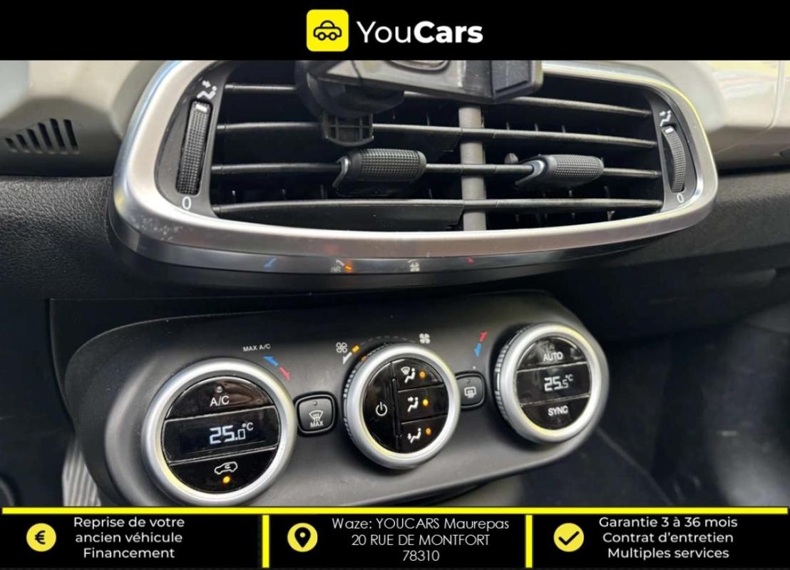 Fiat 500 X 1.6 MultiJet 16V 4x2 DCT 120 cv Boîte auto TOIT OUVRANT INTERIEUR CUIR CAMERA DE RECUL