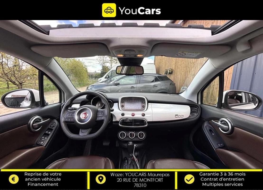 Fiat 500 X 1.6 MultiJet 16V 4x2 DCT 120 cv Boîte auto TOIT OUVRANT INTERIEUR CUIR CAMERA DE RECUL