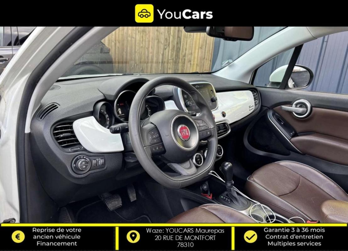 Fiat 500 X 1.6 MultiJet 16V 4x2 DCT 120 cv Boîte auto TOIT OUVRANT INTERIEUR CUIR CAMERA DE RECUL