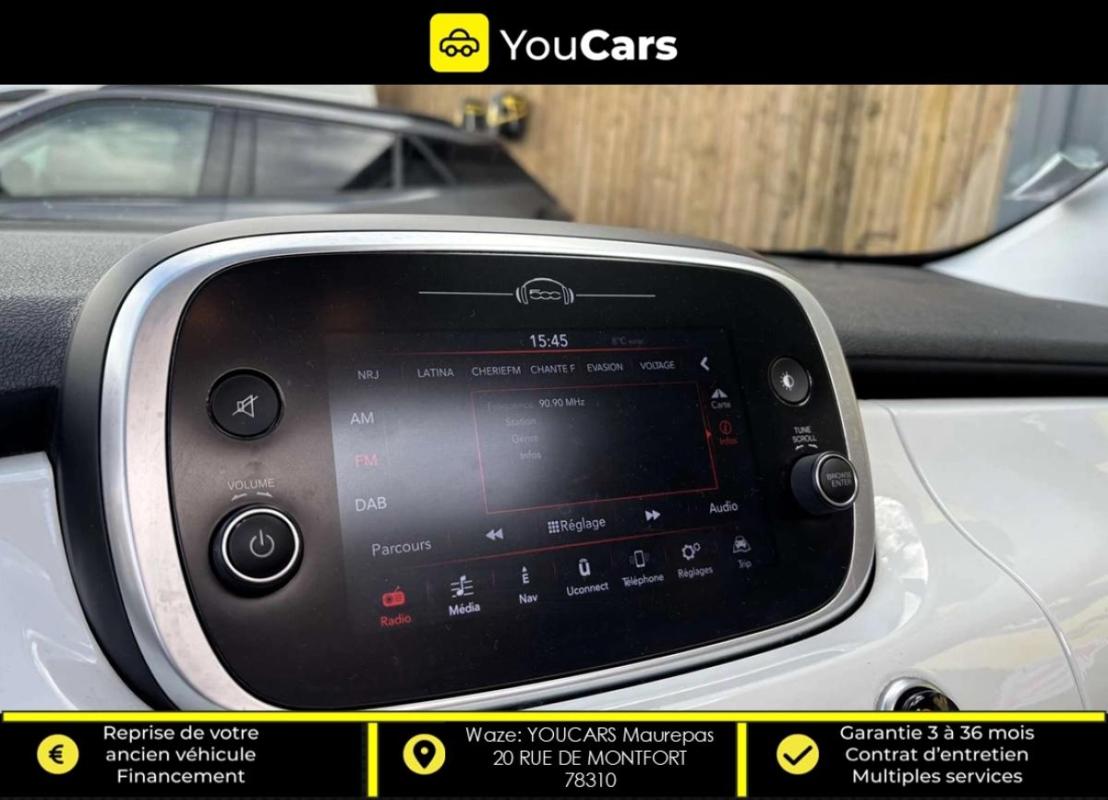 Fiat 500 X 1.6 MultiJet 16V 4x2 DCT 120 cv Boîte auto TOIT OUVRANT INTERIEUR CUIR CAMERA DE RECUL