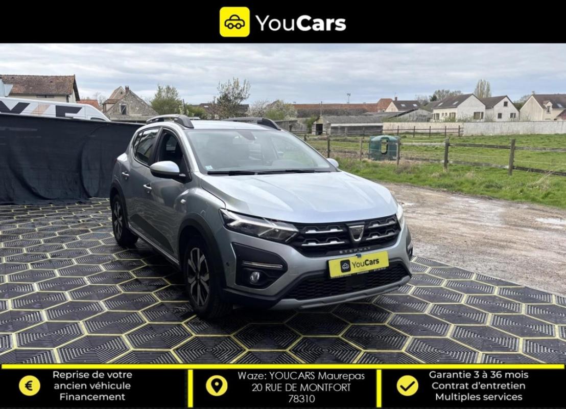 Dacia Sandero STEPWAY 1.0 TCE 90 COMFORT ENTRETIEN A JOUR CARPLAY RADAR DE RECUL