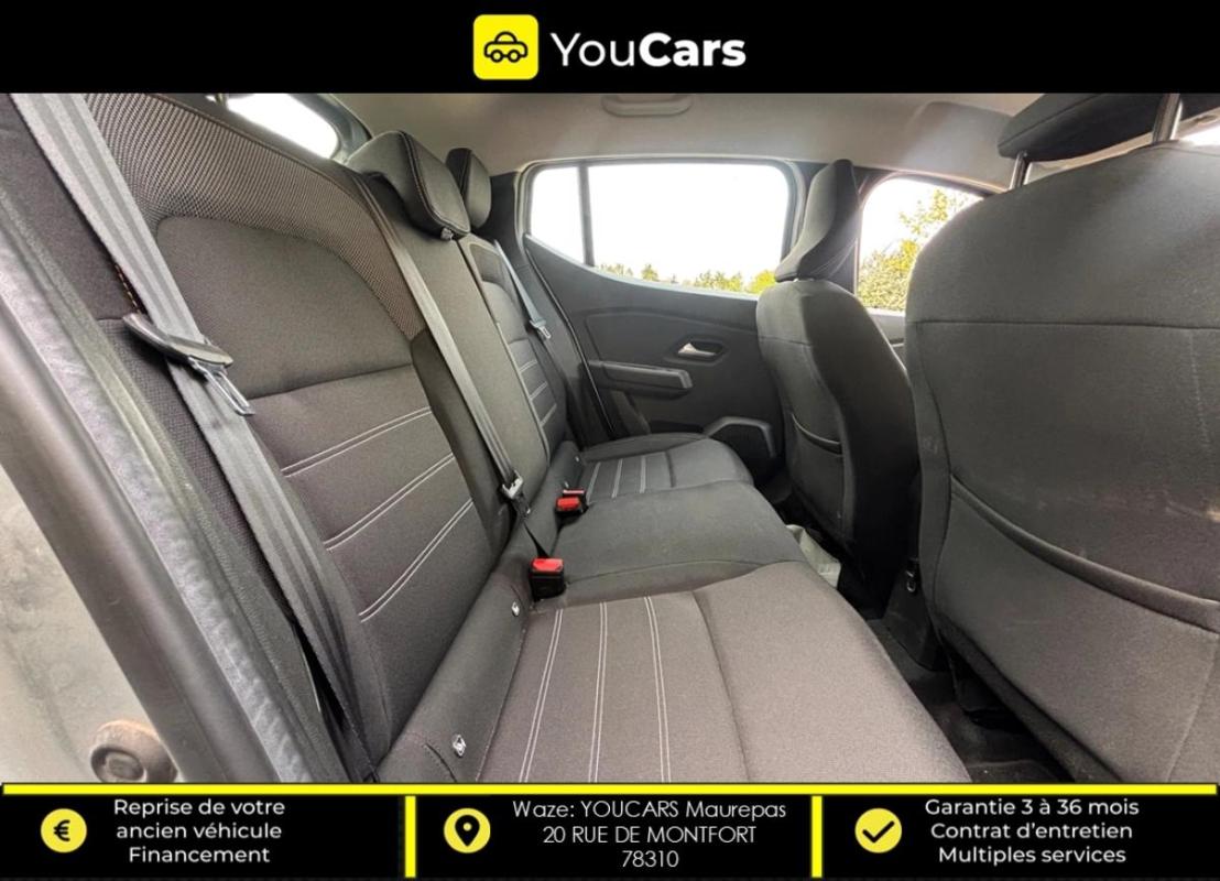 Dacia Sandero STEPWAY 1.0 TCE 90 COMFORT ENTRETIEN A JOUR CARPLAY RADAR DE RECUL