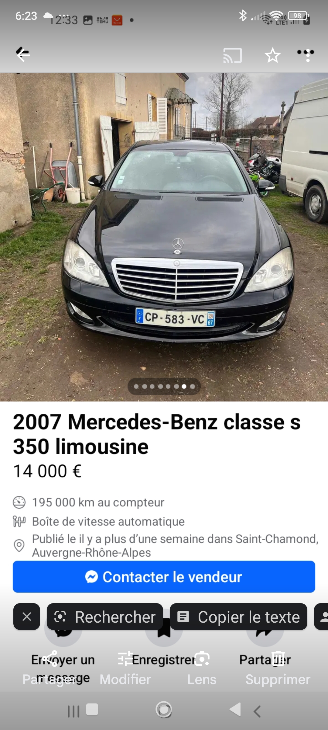 Mercedes-Benz Classe S VI (2) 350 L 7G-TRONIC