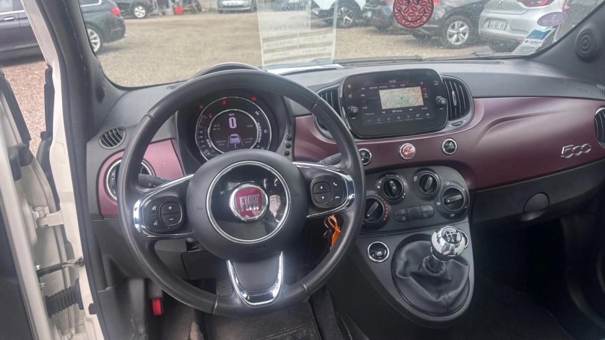 Fiat 500 1.2 70 STAR TOIT PANORAMIQUE 6658 Hors Taxes 1ére main !