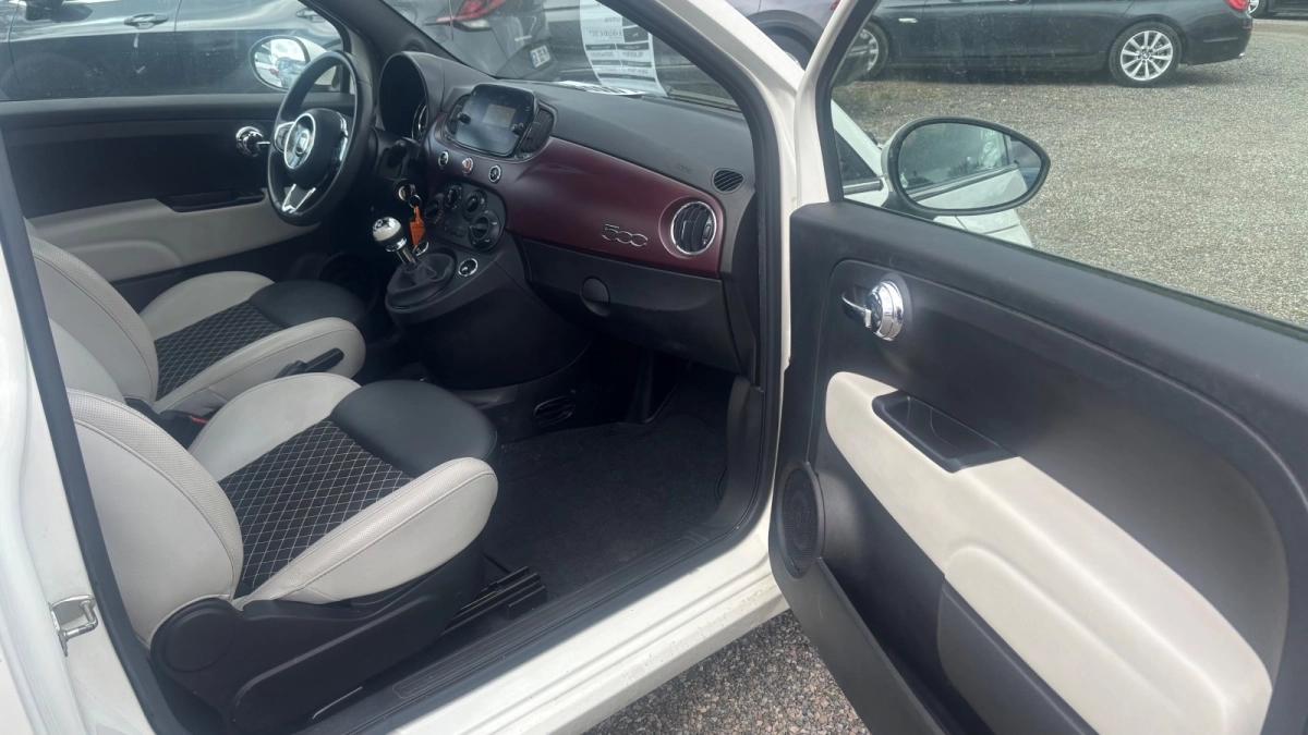 Fiat 500 1.2 70 STAR TOIT PANORAMIQUE 6658 Hors Taxes 1ére main !