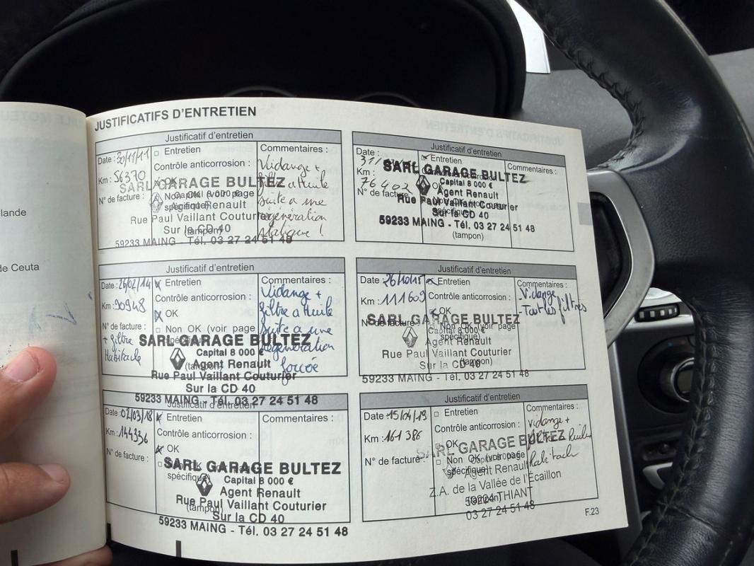 Renault Koleos 2.0 DCI CHAINE DISTRIBUTION SUIVI FACTURE RADAR AVANT ARRIERE PAIEMENT 4 OU 10 FOIS