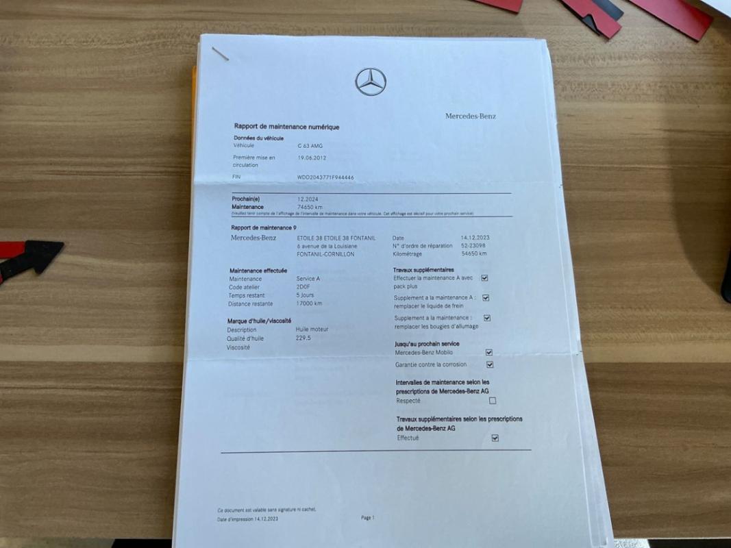 Mercedes-Benz Classe C Coupé 63 AMG 457cv 61.200 Kms Garantie * I