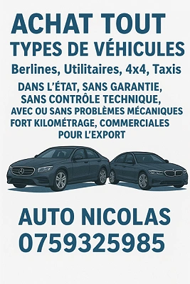 Bentley Continental Rachat tout type de véhicule