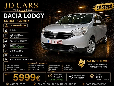 Dacia Lodgy Lodgy 1.5 DCI 5 PL ‼️GARANTIE 1AN CTOK‼️