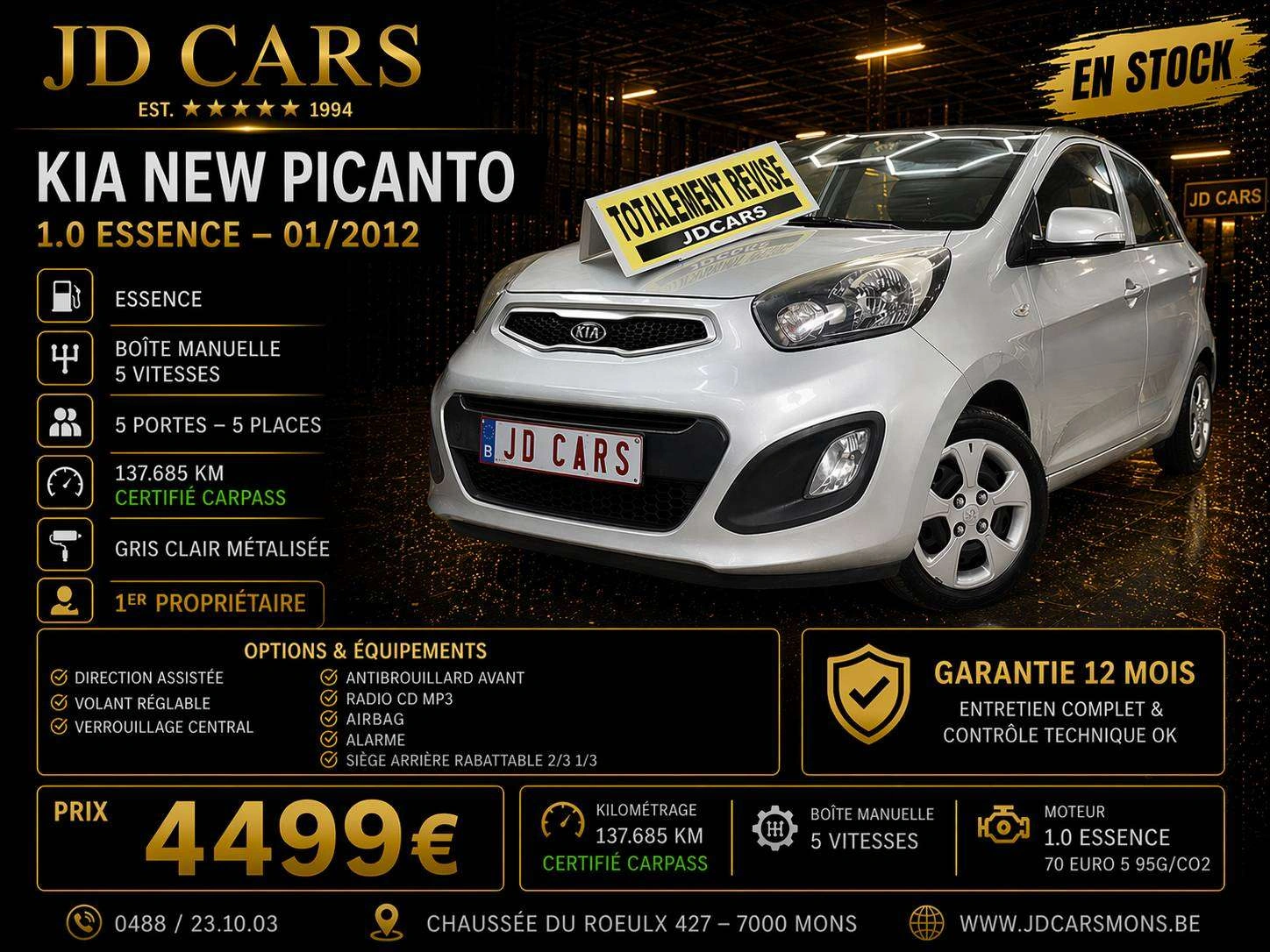 Kia Picanto Picanto 1.0 ESSENCE ‼️GARANTIE 1 AN CTOK‼️