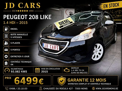 Peugeot 208 208 1.4 HDI LIKE 93.000KM‼️GARANTIE 1 AN CTOK‼️