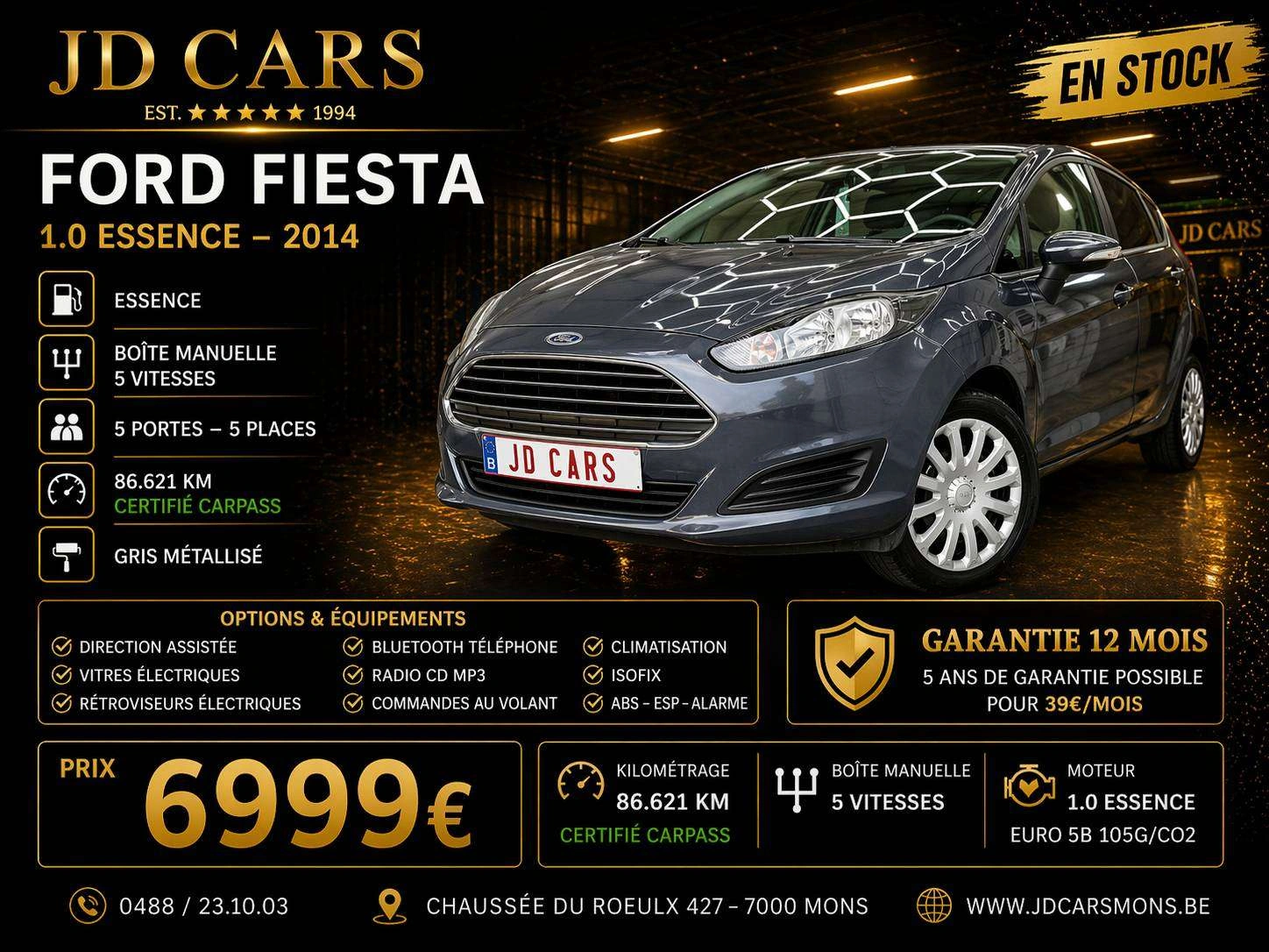 Ford Fiesta Fiesta 1.0 ESSENCE ‼️GARANTIE 1AN CTOK‼️