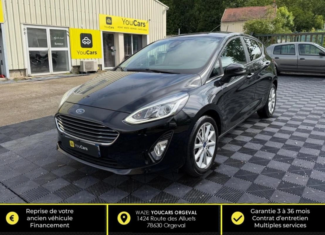 Ford Fiesta 1.0 ECOBOOST 100 TITANIUM START-STOP ENTRETIEN A JOUR-CARPLAY-DEMARRAGE SANS CLES-CLIM