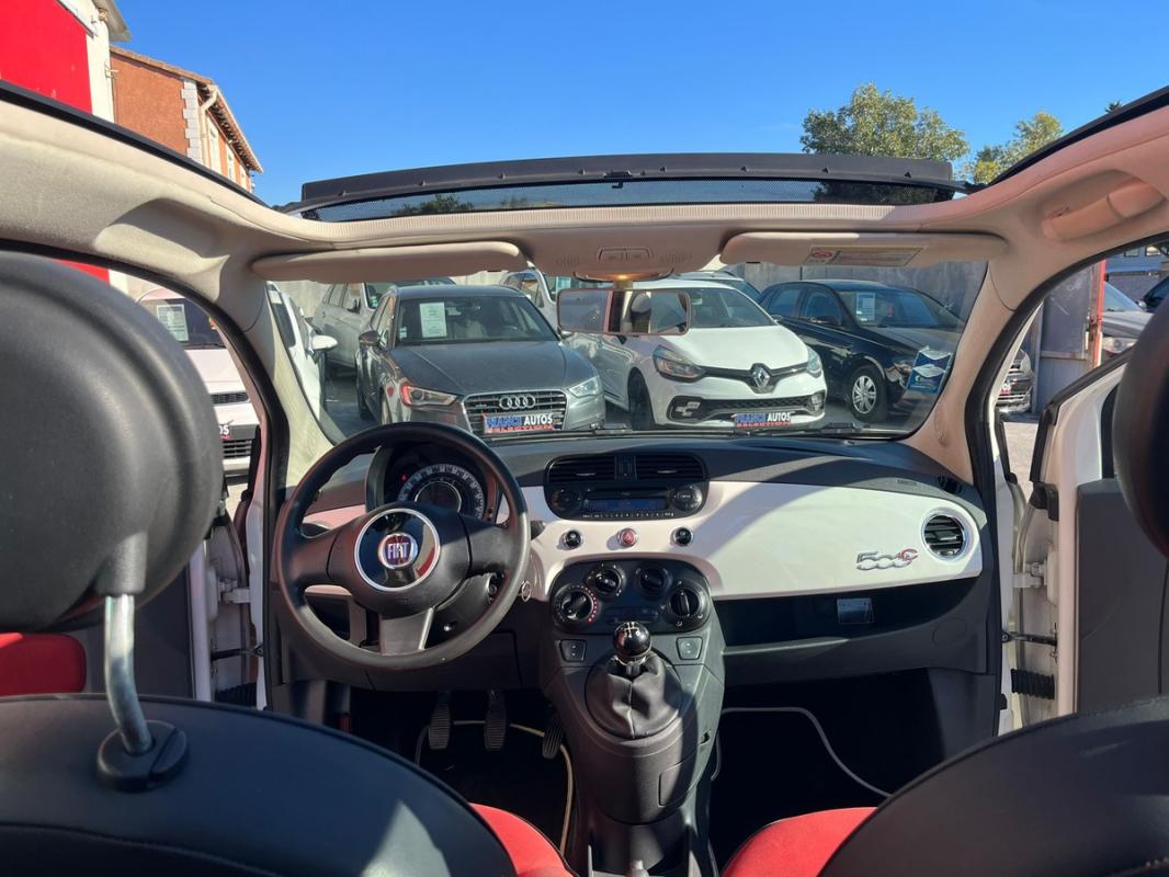 Fiat 500 1.2 70 CH CABRIOLET ESSENCE ENTIÈREMENT RÉVISÉE & GARANTIE PENDANT 12 MOIS