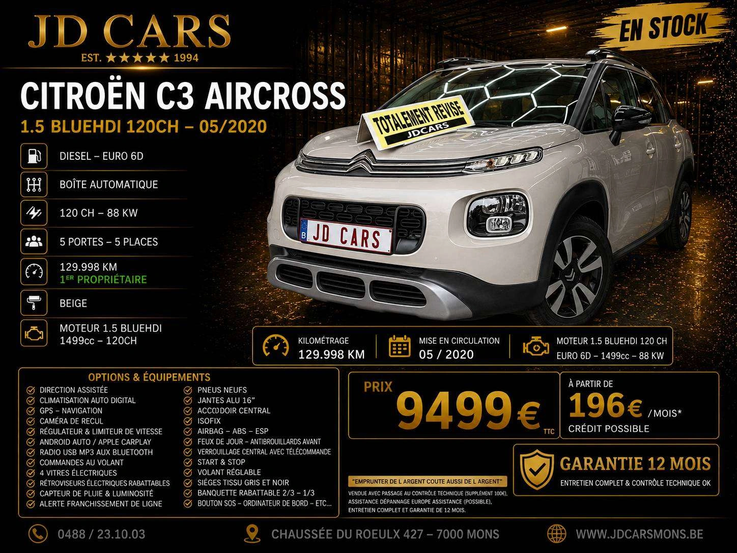 Citroen C3 Aircross C3 Aircross 1.5 HDI ‼️AUTOMATIQUE‼️ GARANTIE 1 AN CTOK