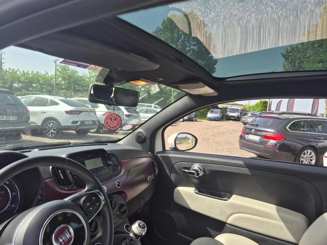 Fiat 500 1.2 70 STAR TOIT PANORAMIQUE 6658 Hors Taxes 1ére main !