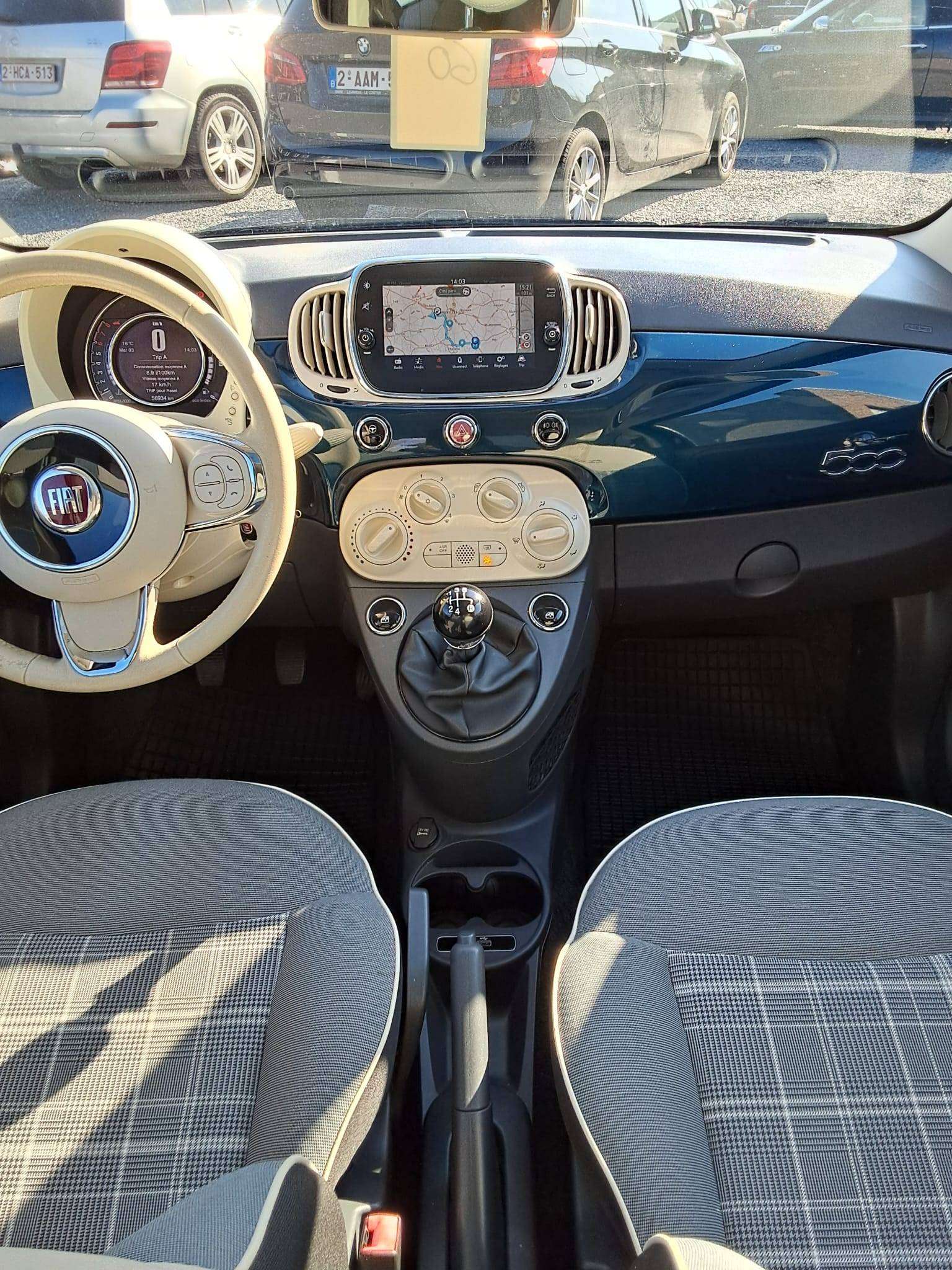 Fiat 500 1.2i ECO Lounge NAVI BT 1STE EIGENAAR 56000KM!!