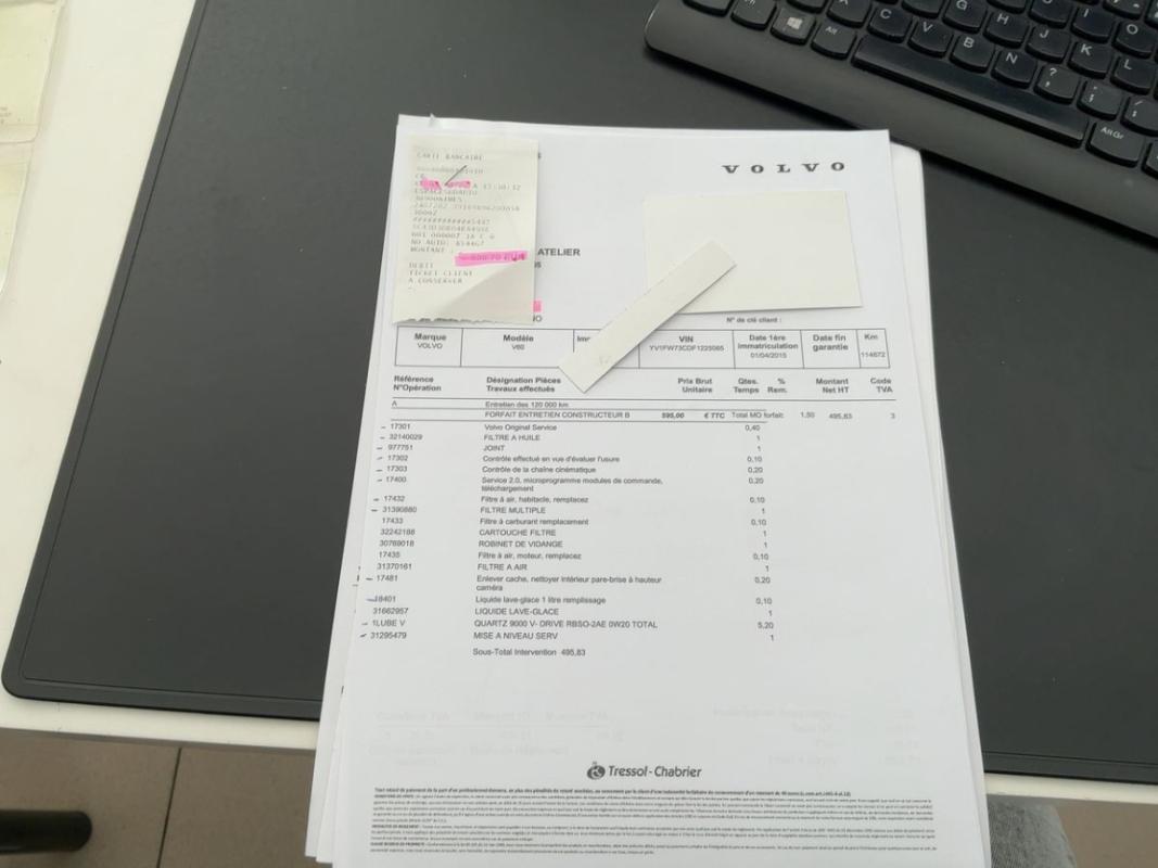 Volvo V60 D4 181 ch StopetStart R-Design Geartronic - 1ere Main Entretien Volvo