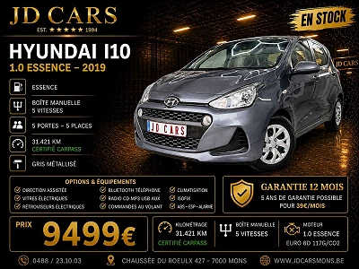 Hyundai i10 I10 1.0 ESSENCE 31.000KM‼️GARANTIE 1 AN CTOK‼️
