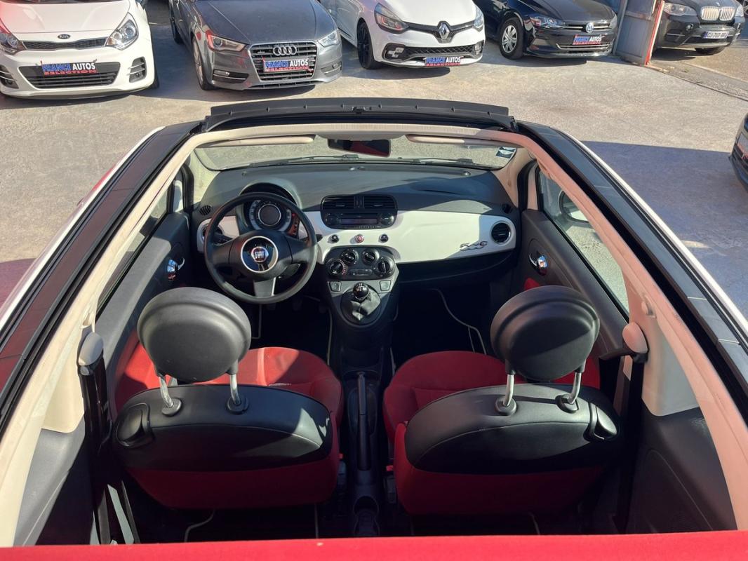 Fiat 500 1.2 70 CH CABRIOLET ESSENCE ENTIÈREMENT RÉVISÉE & GARANTIE PENDANT 12 MOIS