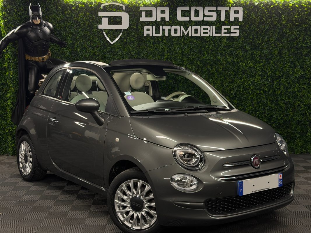 Fiat 500 C PHASE 2 LOUNGE CABRIOLET 1.2 69 Cv CAPOTE ELECTRIQUE BOITE AUTO ECRAN GPS - GARANTIE 1 AN