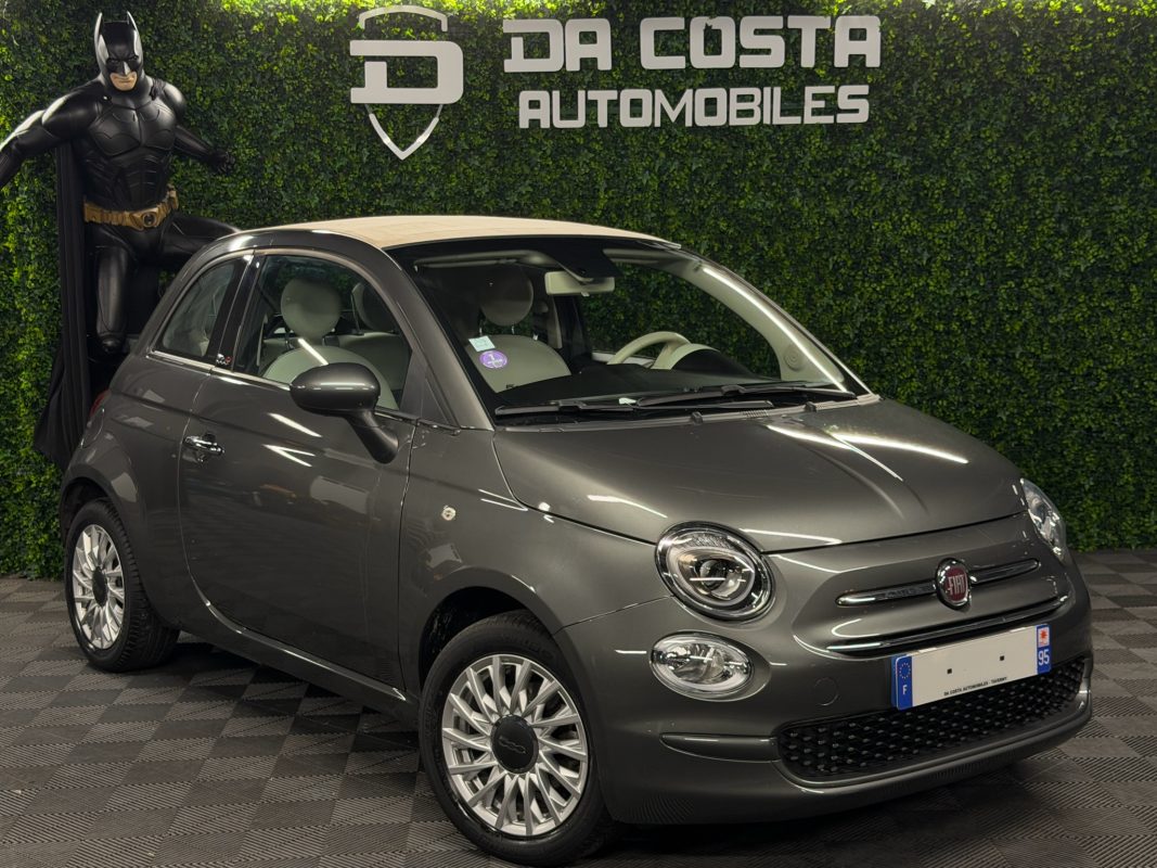 Fiat 500 C PHASE 2 LOUNGE CABRIOLET 1.2 69 Cv CAPOTE ELECTRIQUE BOITE AUTO ECRAN GPS - GARANTIE 1 AN