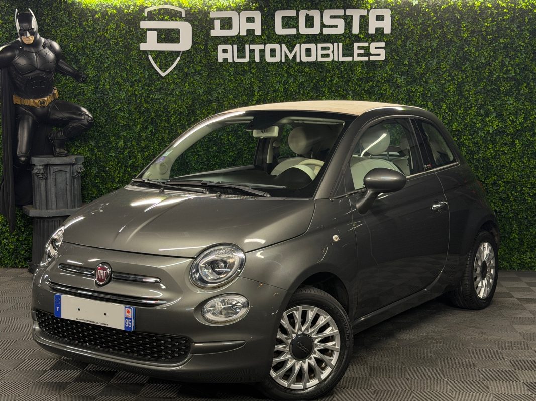 Fiat 500 C PHASE 2 LOUNGE CABRIOLET 1.2 69 Cv CAPOTE ELECTRIQUE BOITE AUTO ECRAN GPS - GARANTIE 1 AN