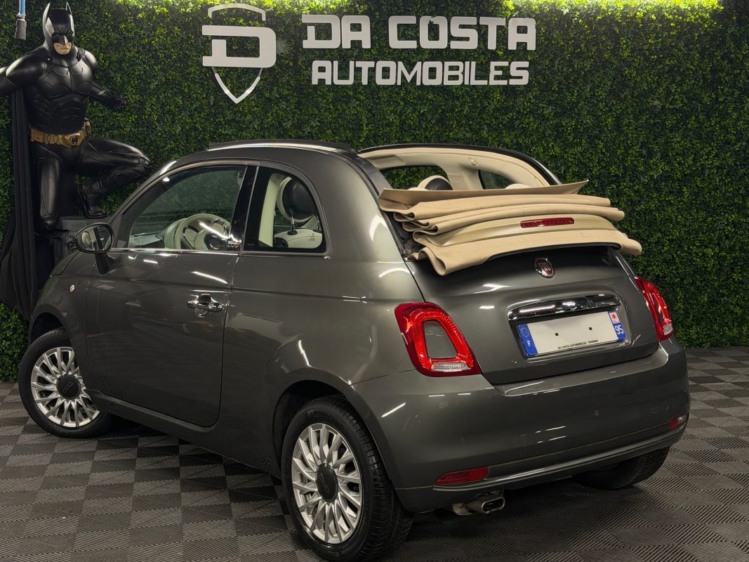 Fiat 500 C PHASE 2 LOUNGE CABRIOLET 1.2 69 Cv CAPOTE ELECTRIQUE BOITE AUTO ECRAN GPS - GARANTIE 1 AN