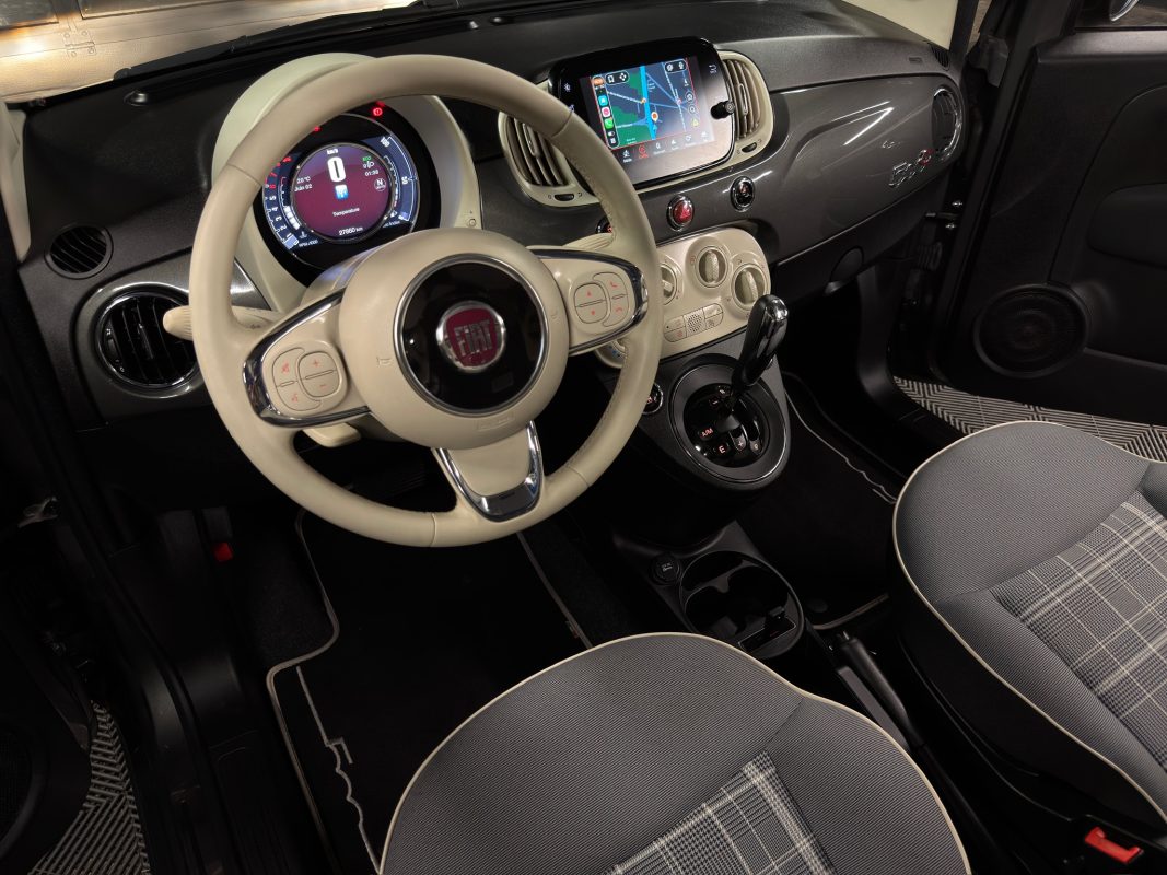 Fiat 500 C PHASE 2 LOUNGE CABRIOLET 1.2 69 Cv CAPOTE ELECTRIQUE BOITE AUTO ECRAN GPS - GARANTIE 1 AN