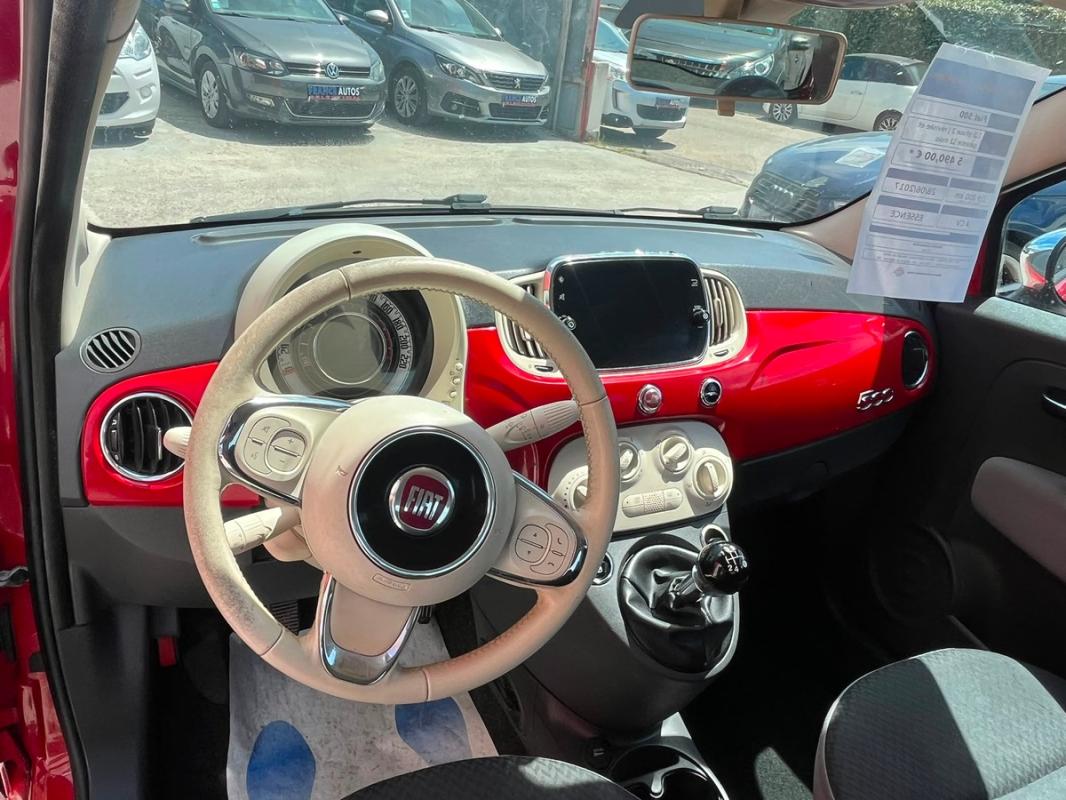 Fiat 500 1.2i 69 CH DE 2017 - PHASE 2 | ENTIÈREMENT RÉVISÉE ET GARANTIE