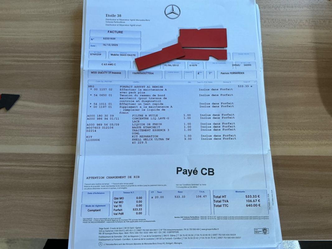 Mercedes-Benz Classe C Coupé 63 AMG 457cv 61.200 Kms Garantie