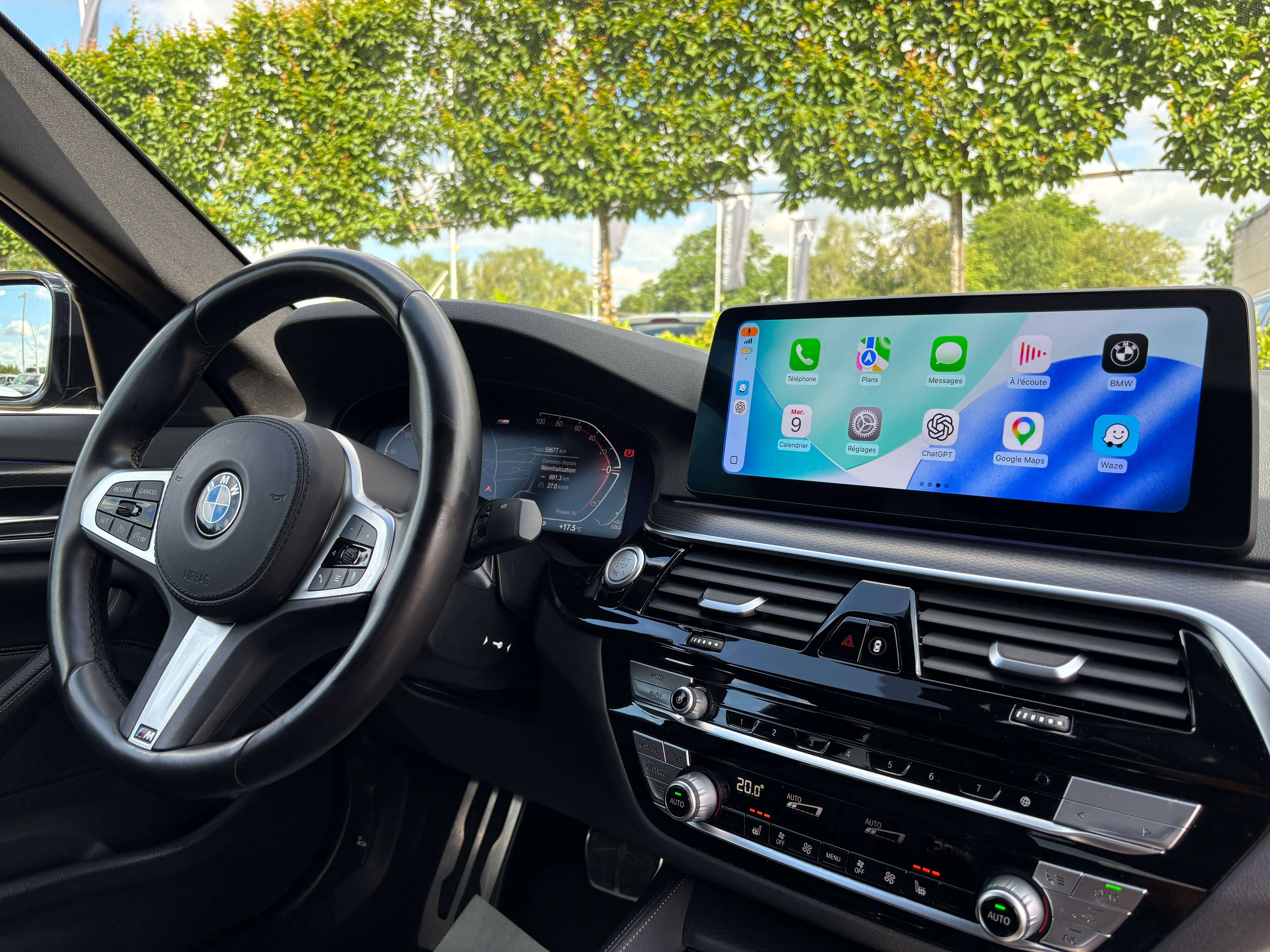 BMW 518 dA *PACK M*CARPLAY*SIEGE CHAUFF*LED AMBIANCE*CAMERA*GARANTIE*
